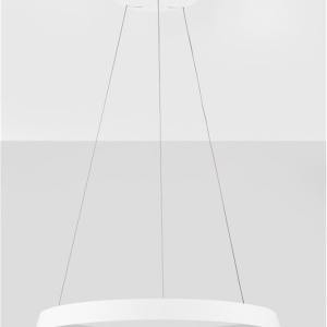 Lustra LED suspendata design modern circular ORMI alba - Img 4