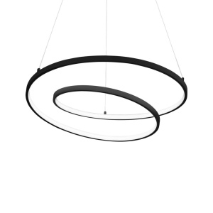 Lustra LED suspendata design modern circular Oz sp d80 dali neagra - Img 1