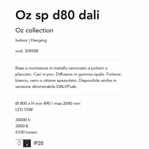 Lustra LED suspendata design modern circular Oz sp d80 dali neagra - Img 3