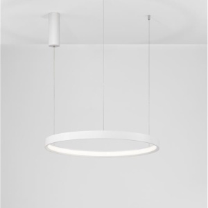 Lustra LED suspendata design modern circular PERRINE D-60cm alba 68446 universul-luminii.ro