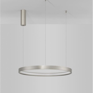 Lustra LED suspendata design modern circular PERRINE D-60cm argintie - Img 3