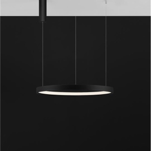 Lustra LED suspendata design modern circular PERRINE D-60cm neagra 175736 universul-luminii.ro