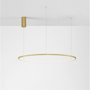 Lustra LED suspendata design modern circular TARQUIN D-100cm aurie 108956 universul-luminii.ro
