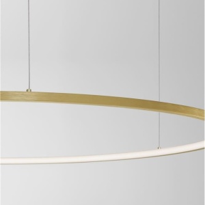 Lustra LED suspendata design modern circular TARQUIN D-100cm aurie 205496 universul-luminii.ro