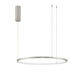 Lustra LED suspendata design modern circular TARQUIN D-60cm argintie - Img 1