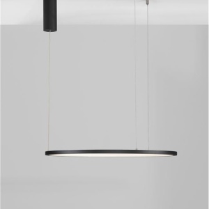 Lustra LED suspendata design modern circular TARQUIN D-60cm negru 205506 universul-luminii.ro