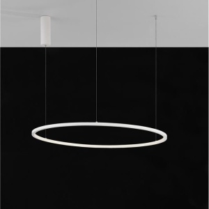 Lustra LED suspendata design modern circular TARQUIN D-80cm alba 109016 universul-luminii.ro