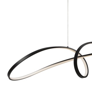 Lustra LED suspendata, design modern Curve negru - Img 2