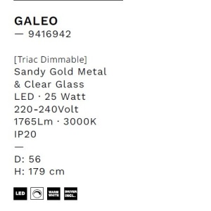 Lustra LED suspendata design modern decorativ GALEO 4L 236996 universul-luminii.ro