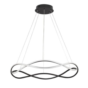 Lustra LED suspendata design modern JINAL Black 88cm