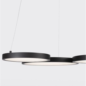 Lustra LED suspendata design modern MAGNUS R3 neagra - Img 7