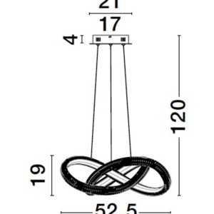 Lustra LED suspendata design modern MEDORA 41,5W 205296 universul-luminii.ro