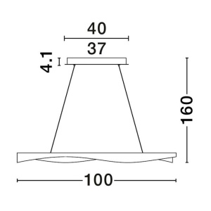 Lustra LED suspendata design modern RADON - Img 4