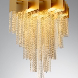 Lustra LED suspendata design modern REVIA aurie - Img 5
