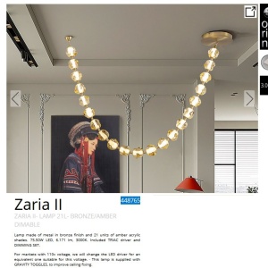Lustra LED suspendata design modern Zaria II - Img 6