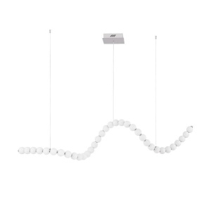 Lustra LED suspendata, dimabila, deosebita design lux PERLA opal, auriu
