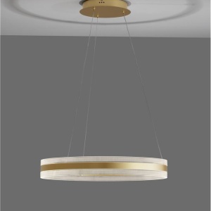 Lustra LED suspendata, dimabila, design modern Agos auriu 60cm 115366 universul-luminii.ro