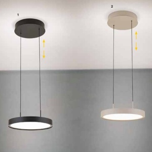 Lustra LED suspendata iluminat sus si jos TEIDE negru - Img 8