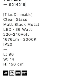 Lustra LED suspendata liniara design decorativ 3000K TOTEM - Img 7
