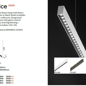 Lustra LED suspendata liniara OFFICE SP 4000K WH 94026 universul-luminii.ro