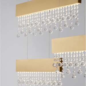 Lustra LED suspendata stil elegant CRISTA aurie - Img 5