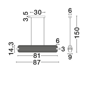 Lustra LED suspendata stil liniar EMERY - Img 8