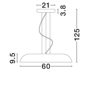 Lustra LED suspendata stil modern FELICIA maro 60cm - Img 8