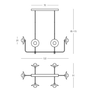 Lustra LED suspendata TAPEL - Img 3