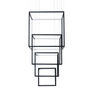 Lustra LED XXL design modern casa scarii Opera XL neagra ZZ AZ3139 80136 universul-luminii.ro