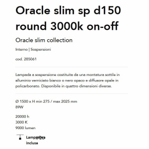 Lustra LED XXL design modern ORACLE SLIM SP D150 ROUND 3000K ON-OFF BK - Img 6