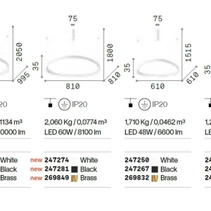 Lustra LED XXL suspendata design circular GEMINI SP D105 neagra - Img 2