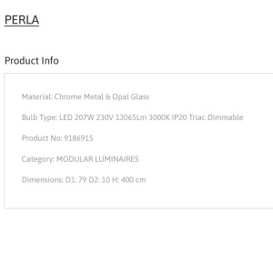 Lustra LED XXL suspendata design decorativ PERLA 138376 universul-luminii.ro