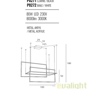 Lustra LED XXL suspendata design modern GEOMETRIC alba P0272 MX 42896 universul-luminii.ro