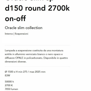 Lustra LED XXL suspendata Oracle slim sp d150 round 2700k on-off negru - Img 4