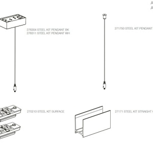 Lustra liniara cu lumina directa si indirecta STEEL WIDE White 3000K 211516 universul-luminii.ro