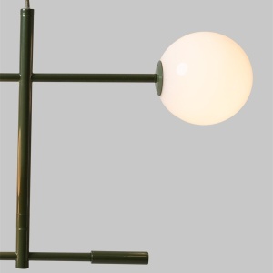 Lustra metal verde cu 4 globuri sticla Copenhagen 248386 universul-luminii.ro