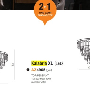 Lustra moderna 2 in 1 design elegant KALABRIA XL GO - Img 3