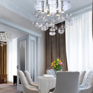 Lustra moderna aplicata design deosebit 80cm Luvia clar - Img 2