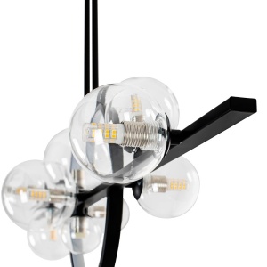Lustra moderna cu 10 de surse de lumina si LED LINEA TWIN 120 222366 universul-luminii.ro