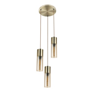 Lustra moderna cu 3 pendule ANNIKA alama 106326 universul-luminii.ro