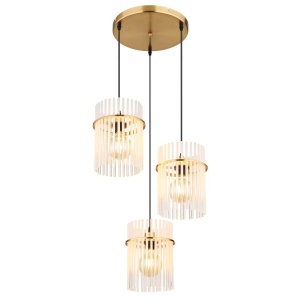 Lustra moderna cu 3 pendule GORLEY auriu 235696 universul-luminii.ro