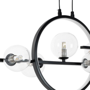 Lustra moderna cu 7 de surse de lumina si LED LINEA TWIN 90 137746 universul-luminii.ro