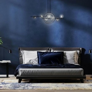 Lustra moderna cu 7 de surse de lumina si LED LINEA TWIN 90 222376 universul-luminii.ro