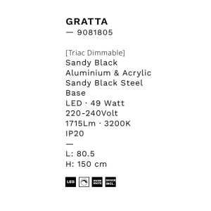 Lustra moderna cu pendule LED GRATTA 245866 universul-luminii.ro