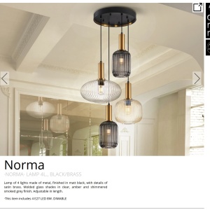 Lustra moderna dimabila cu 4 pendule Norma 199176 universul-luminii.ro