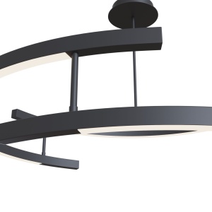 Lustra moderna LED 3000K design minimalist Line negru 100766 universul-luminii.ro