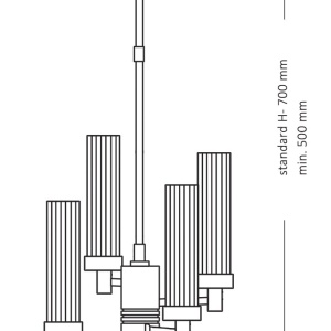 Lustra moderna realizata manual din alama Seti 4L 144196 universul-luminii.ro