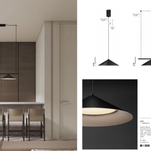 Lustra moderna suspendata LED Lui, negru 169186 universul-luminii.ro