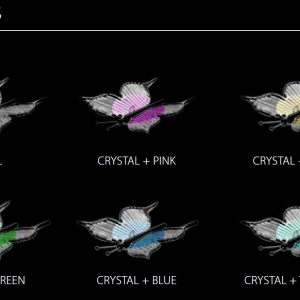 Lustra moderna Vision decorata cu fluturi si Cristal Bohemia Exclusive PAPILLON 01 – CH 88716 universul-luminii.ro