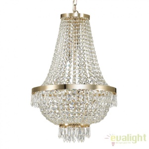 Lustra, Pendul cristal, inaltime reglabila, diam.45cm, CAESAR SP9 ORO 114736